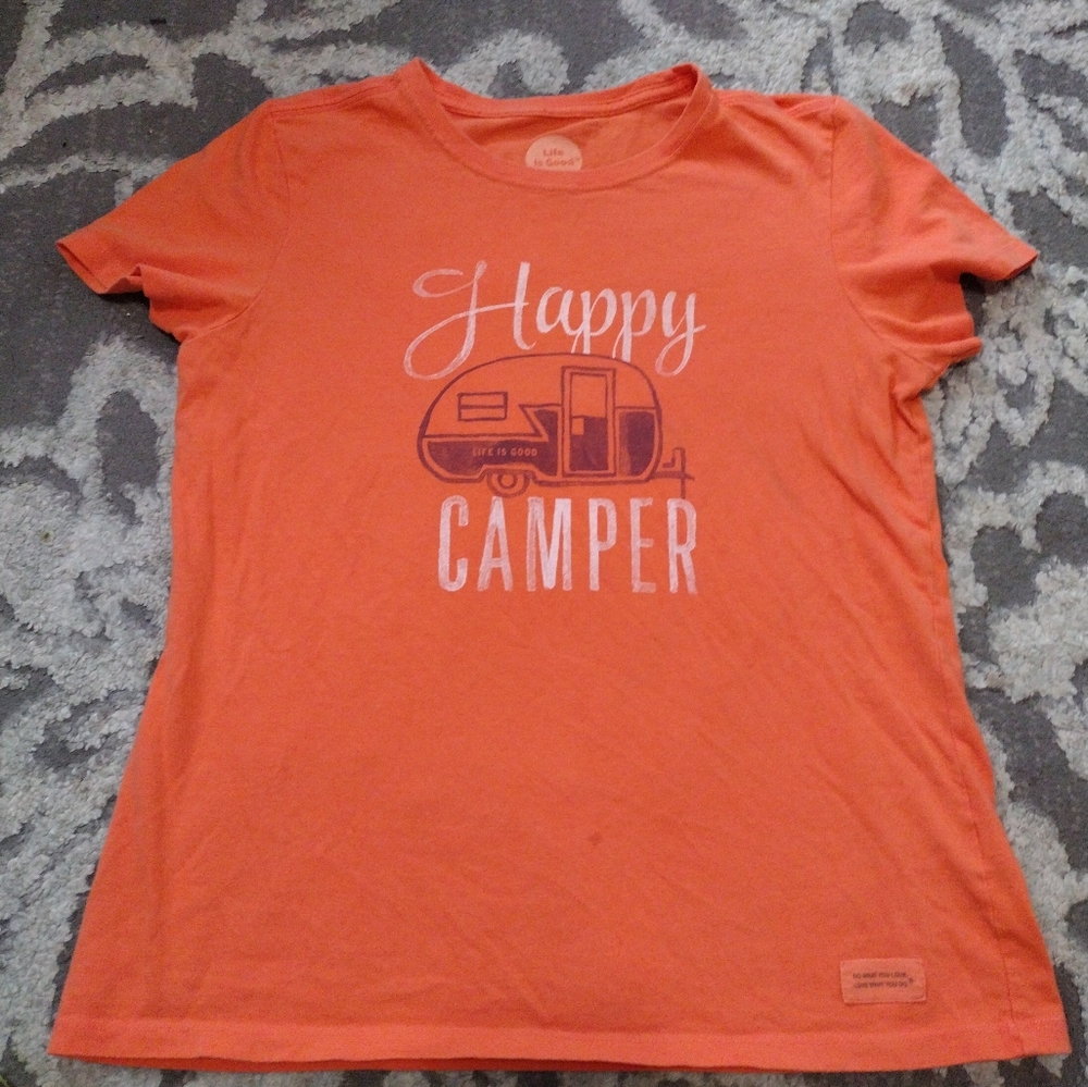 Life is Good crusher happy camper shirt